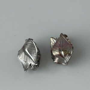 Silver Leaf Earrings, Vintage Giovanni 1960’s